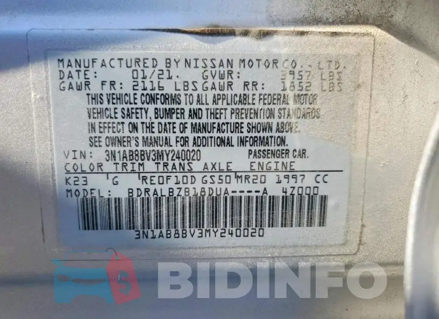 3N1AB8BV3MY240020 Photo# 12