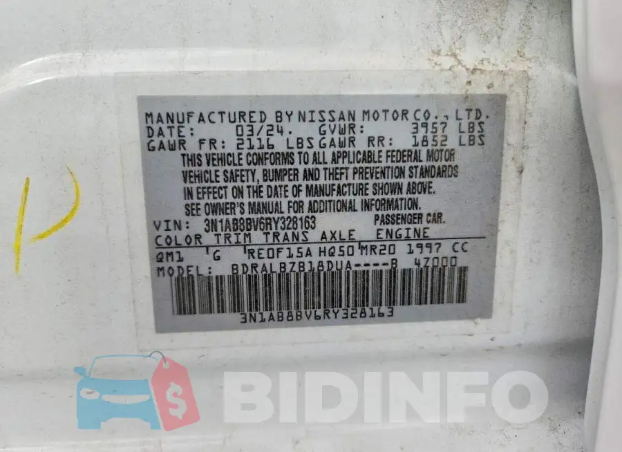 3N1AB8BV6RY328163 Photo# 12