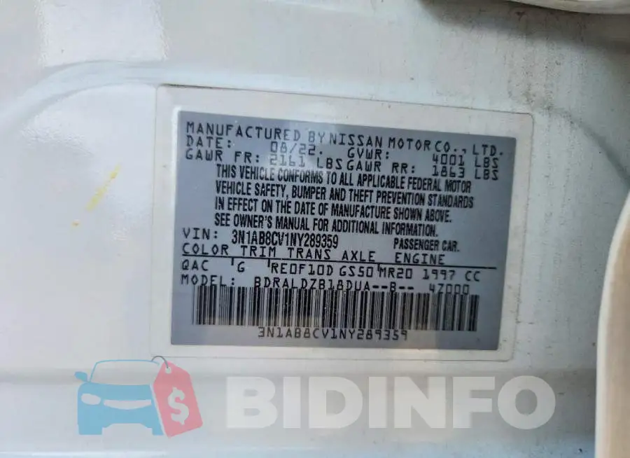 3N1AB8CV1NY289359 Photo# 12
