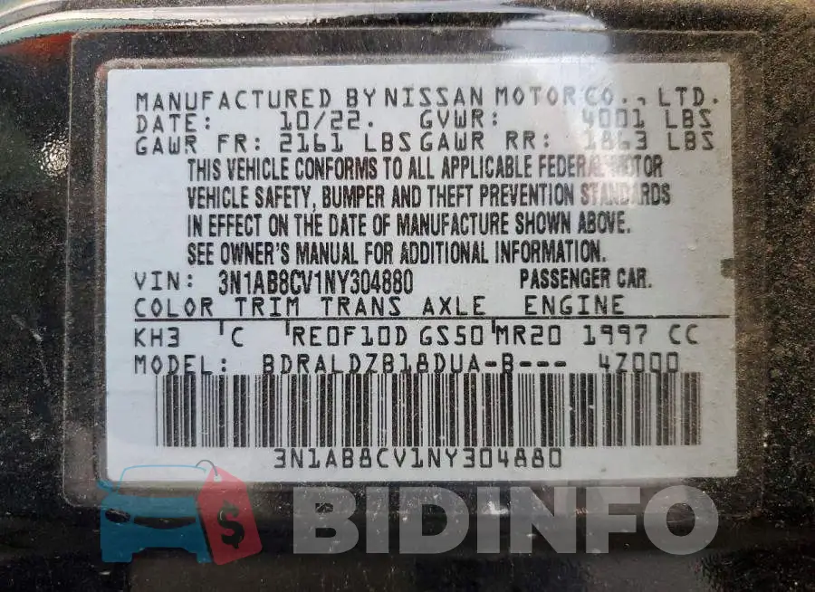 3N1AB8CV1NY304880 Photo# 12