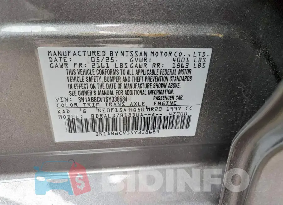 3N1AB8CV1SY338684 Photo# 13