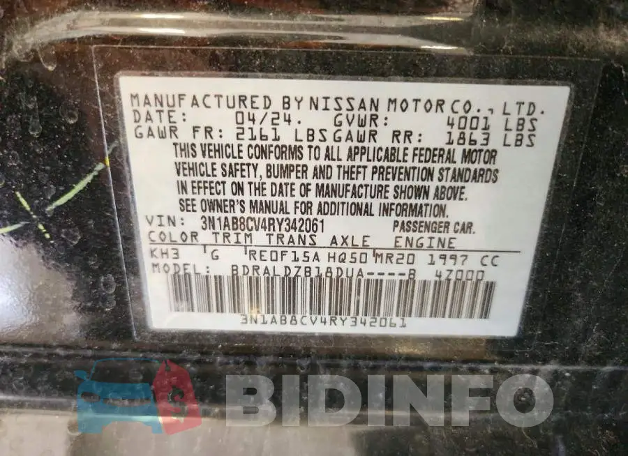 3N1AB8CV4RY342061 Photo# 12