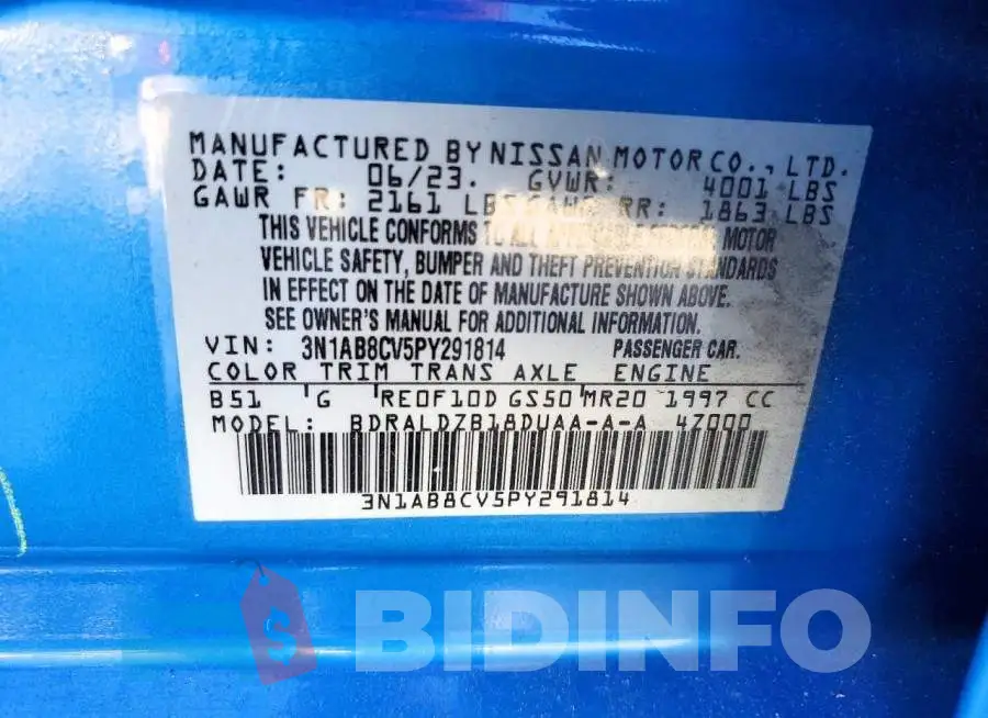 3N1AB8CV5PY291814 Photo# 13