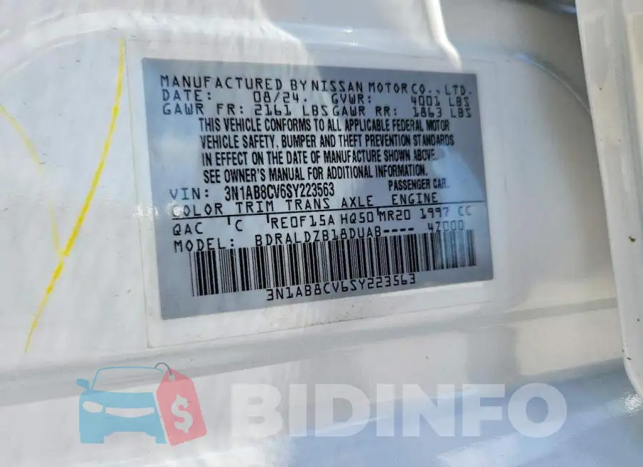 3N1AB8CV6SY223563 Photo# 12