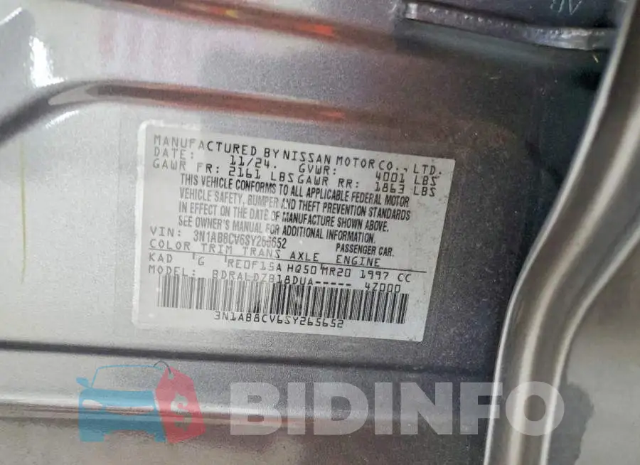 3N1AB8CV6SY265652 Photo# 12