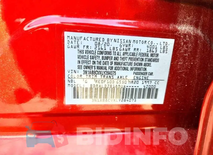 3N1AB8CVXLY284075 Photo# 12