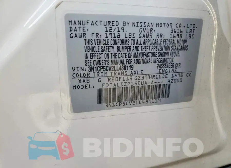 3N1CP5CV2LL489119 Photo# 14