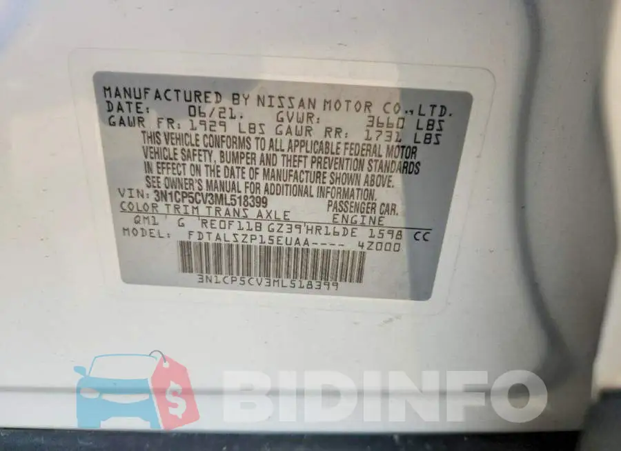 3N1CP5CV3ML518399 Photo# 12