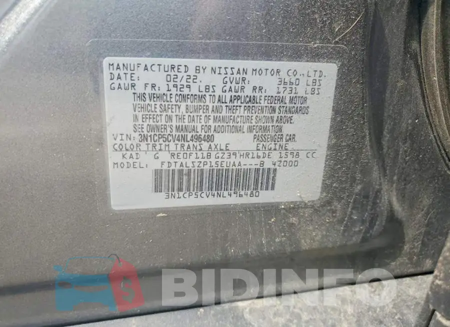 3N1CP5CV4NL496480 Photo# 13