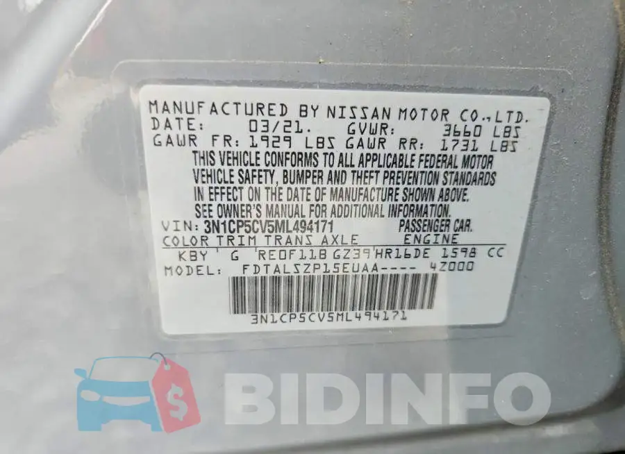 3N1CP5CV5ML494171 Photo# 14