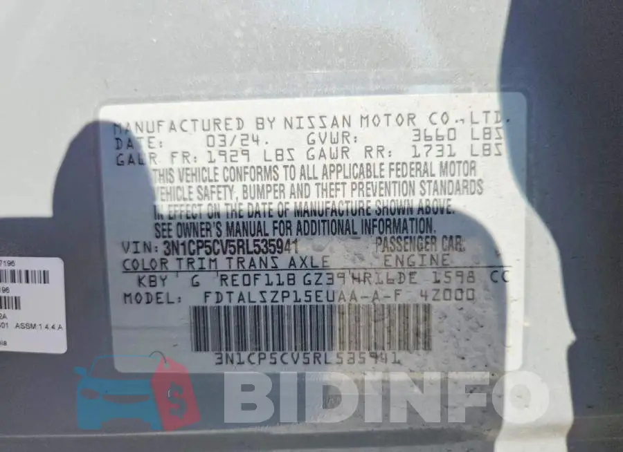 3N1CP5CV5RL535941 Photo# 13