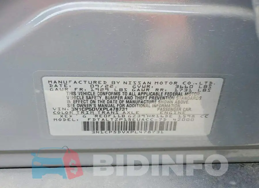 3N1CP5DVXPL478731 Photo# 13