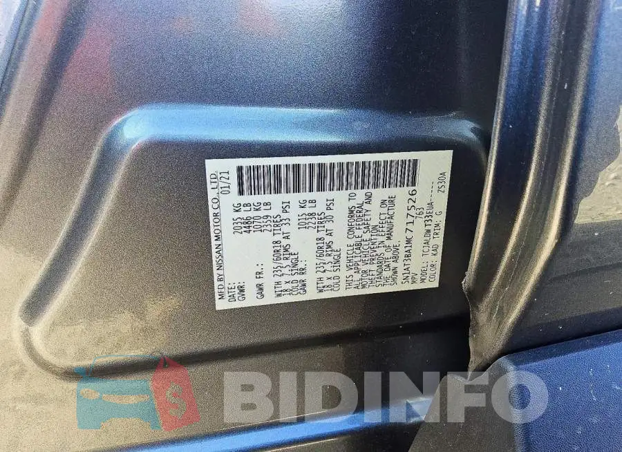 5N1AT3BA1MC717526 Photo# 13