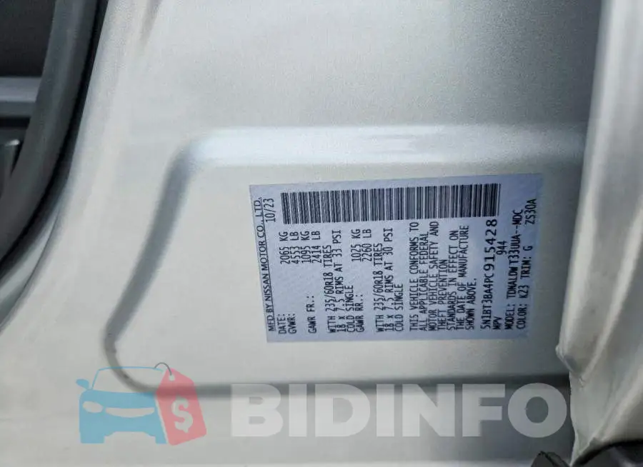 5N1BT3BA4PC915428 Photo# 13