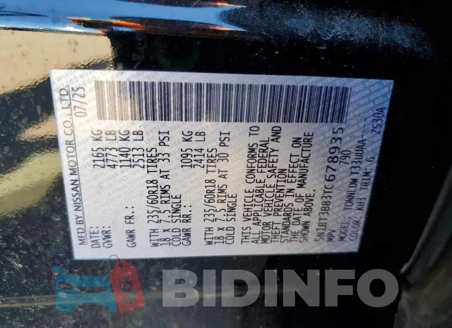 5N1BT3BB3TC678935 Photo# 13
