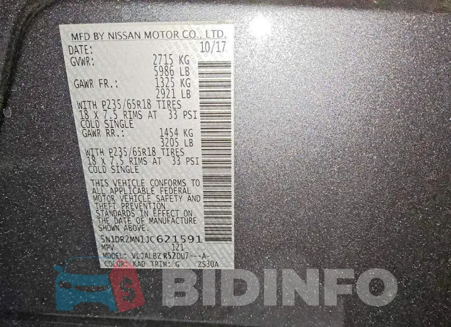 5N1DR2MN1JC621591 Photo# 13