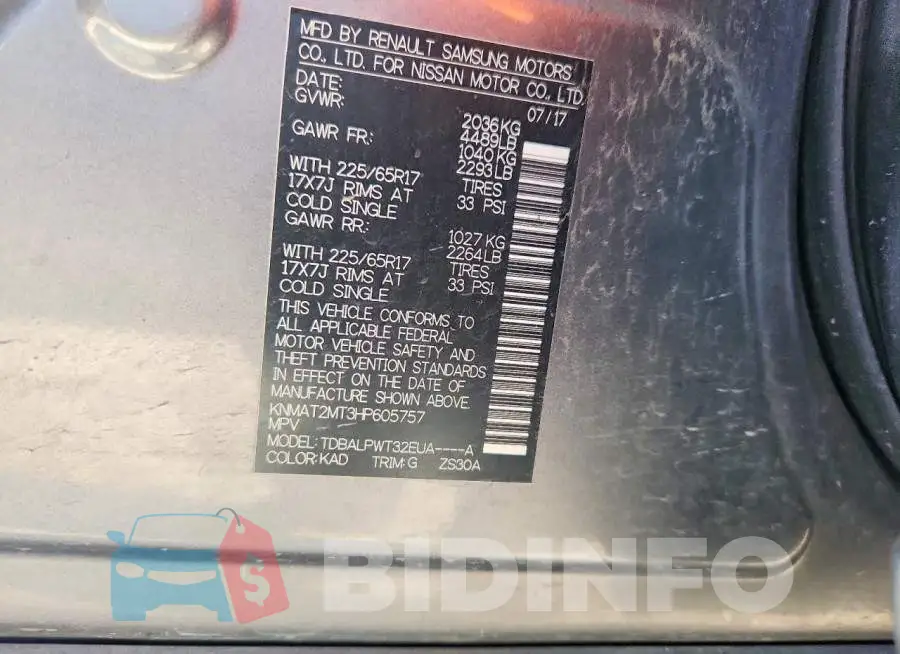 KNMAT2MT3HP605757 Photo# 14