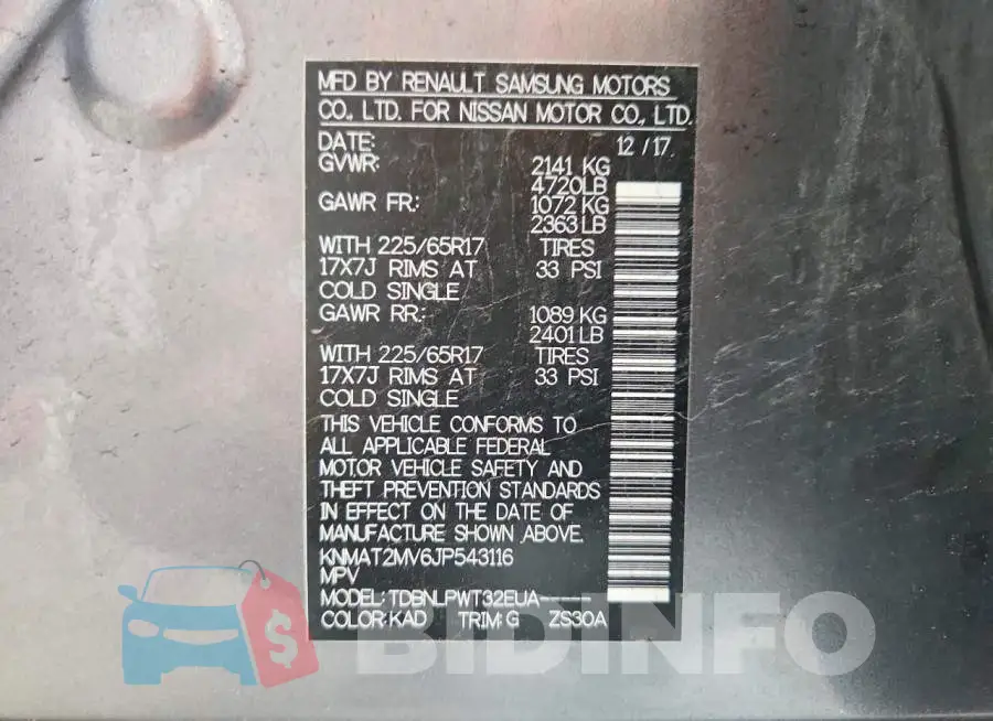 KNMAT2MV6JP543116 Photo# 13