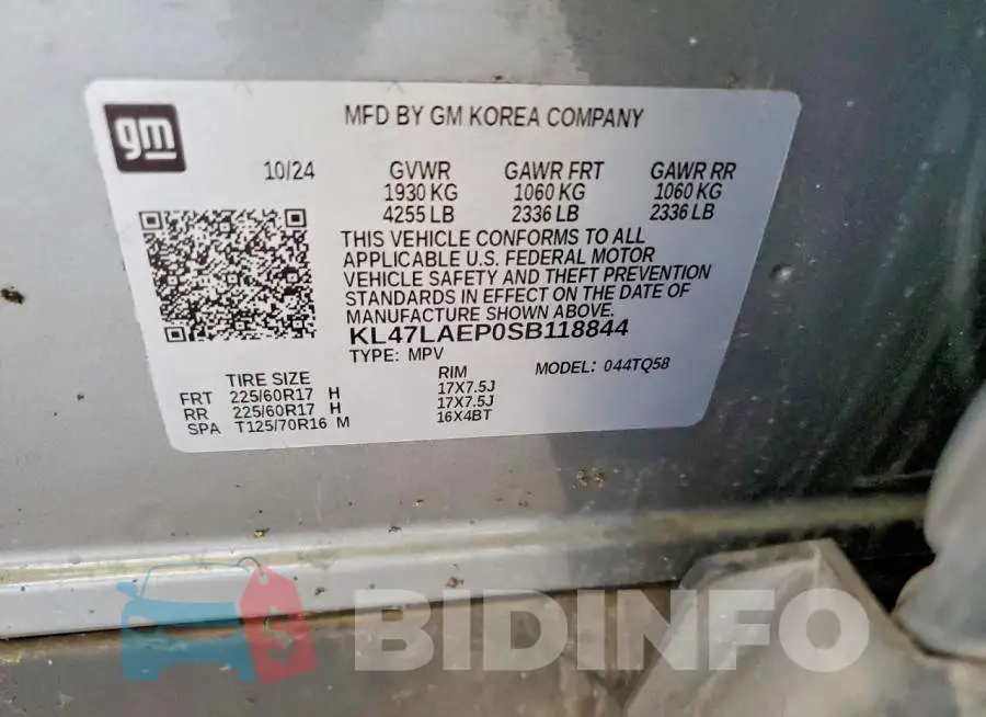 KL47LAEP0SB118844 Photo# 14