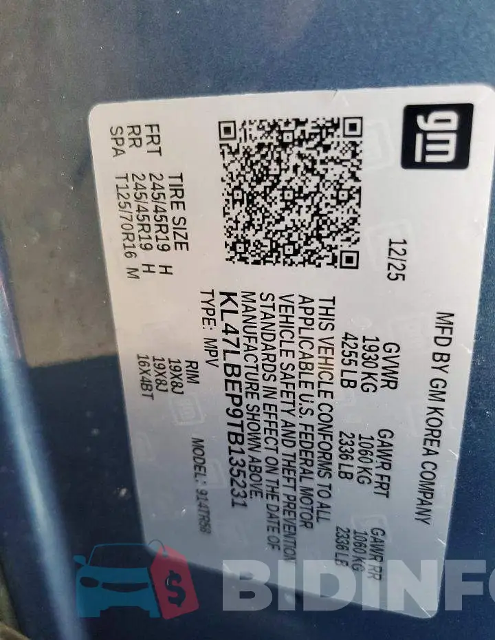 KL47LBEP9TB135231 Photo# 12