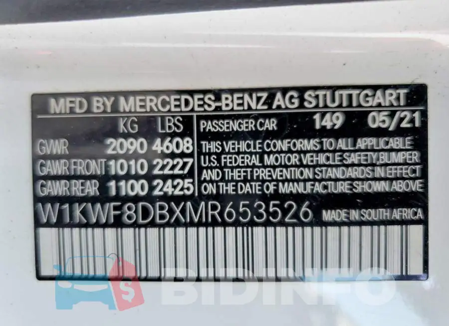 W1KWF8DBXMR653526 Photo# 12