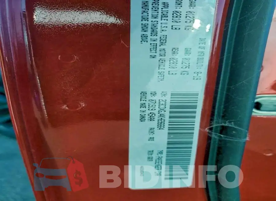 2C3CDXGJ4KH696664 Photo# 12