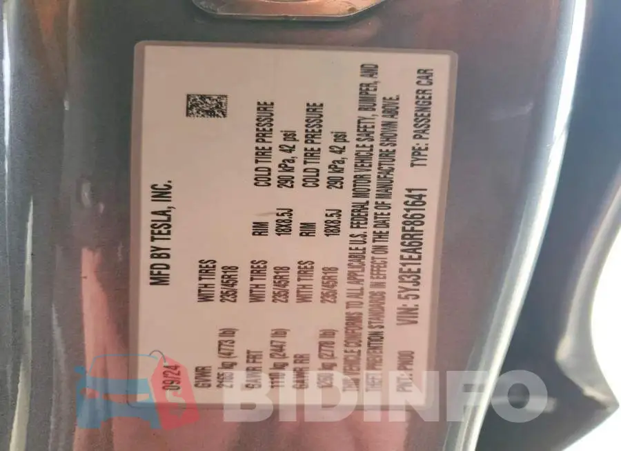 5YJ3E1EA6RF861641 Photo# 12