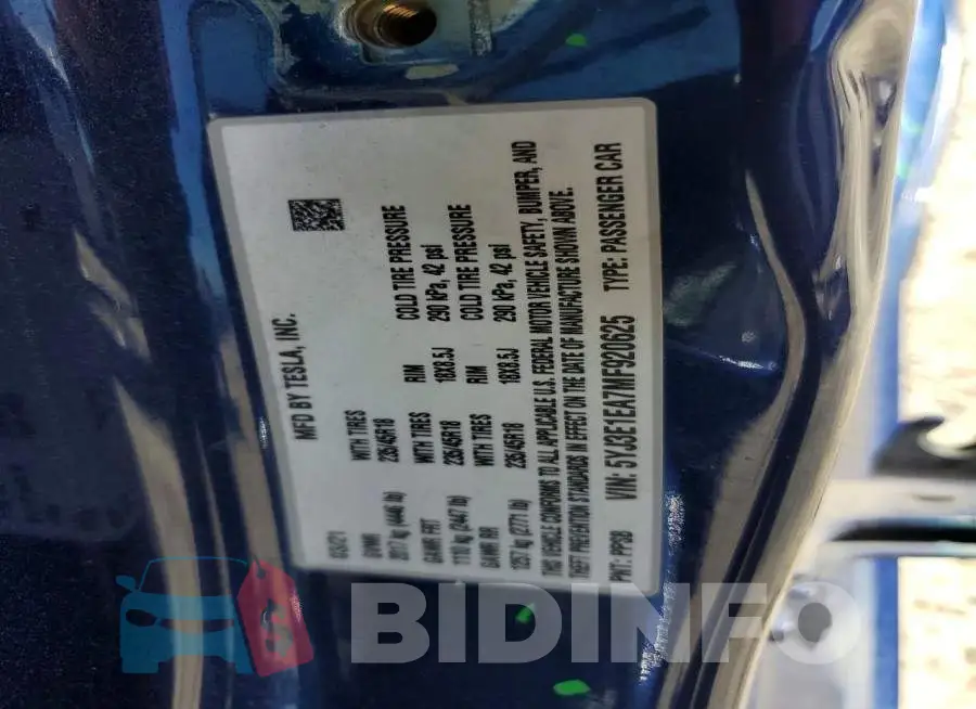 5YJ3E1EA7MF920625 Photo# 12