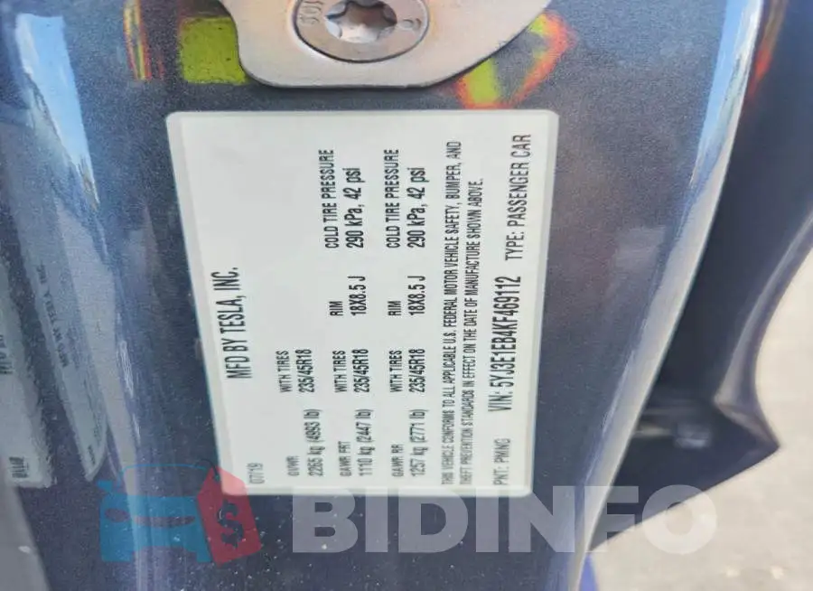 5YJ3E1EB4KF469112 Photo# 12