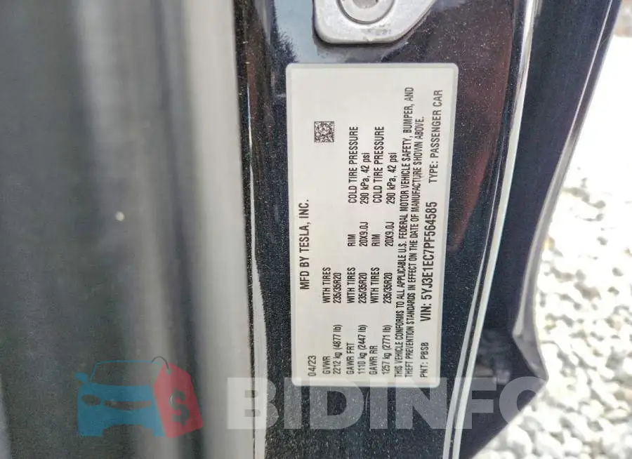5YJ3E1EC7PF564585 Photo# 12