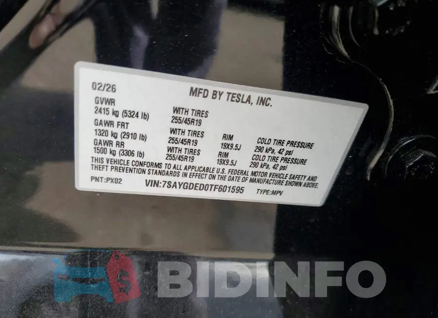 7SAYGDED0TF601595 Photo# 13