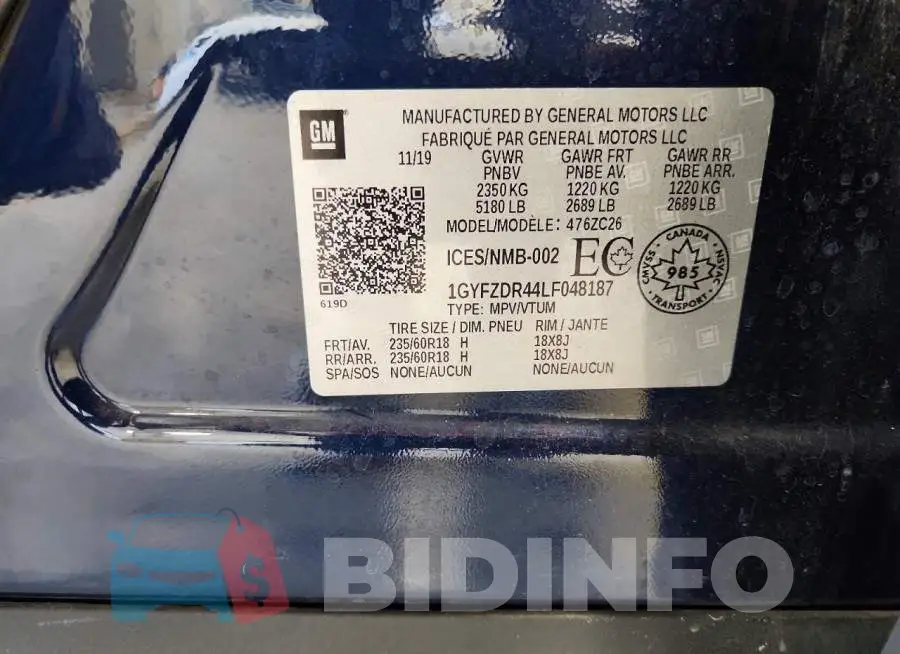 1GYFZDR44LF048187 Photo# 12
