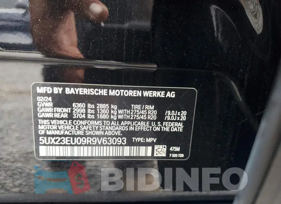 5UX23EU09R9V63093 Photo# 14