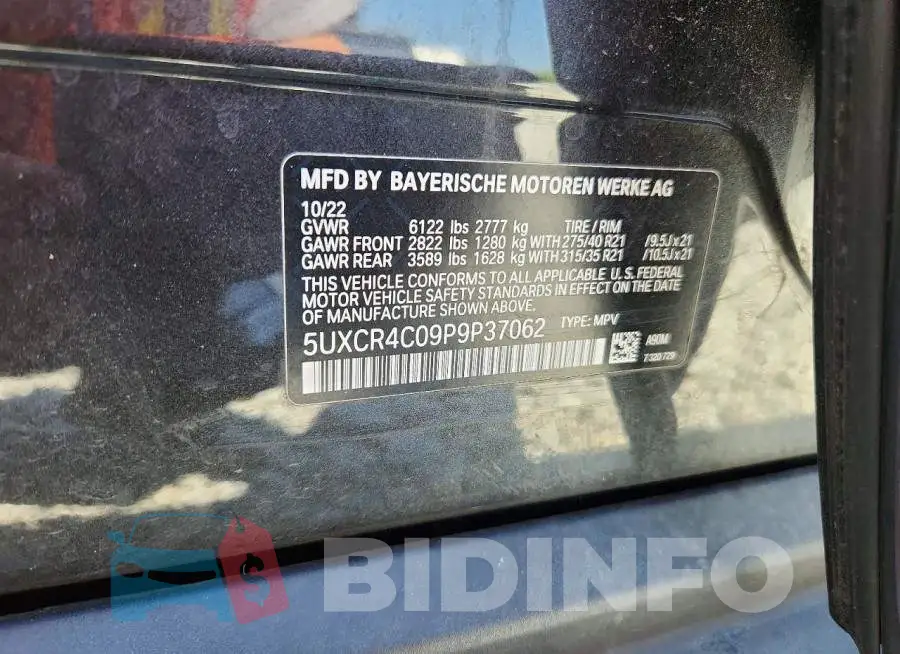 5UXCR4C09P9P37062 Photo# 12
