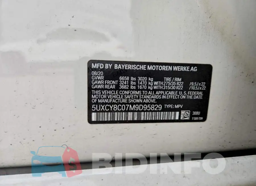 5UXCY8C07M9D95829 Photo# 13