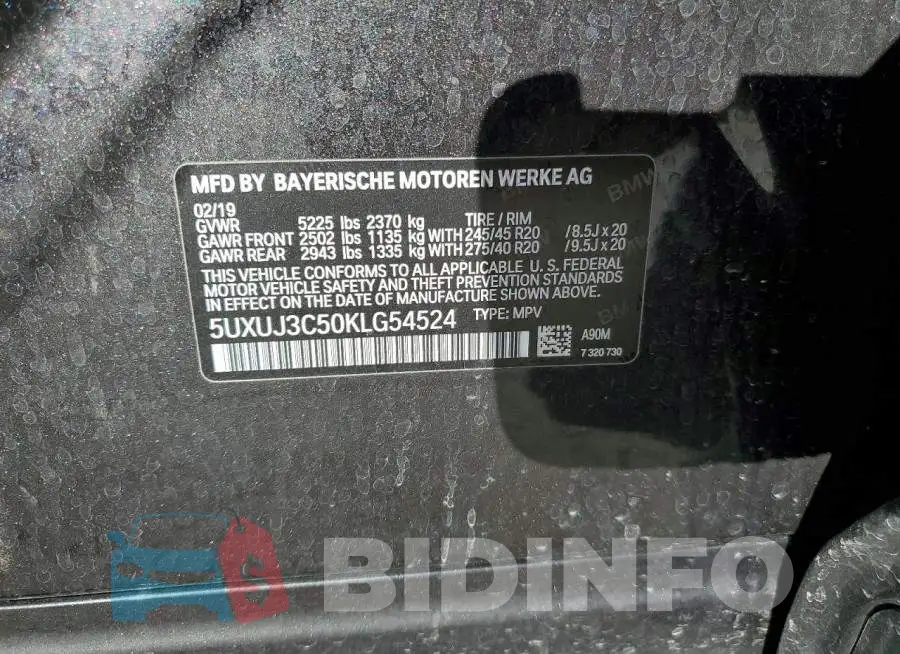 5UXUJ3C50KLG54524 Photo# 13