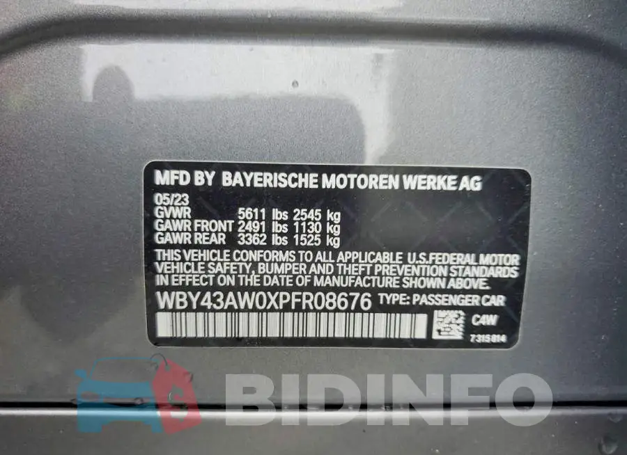 WBY43AW0XPFR08676 Photo# 13