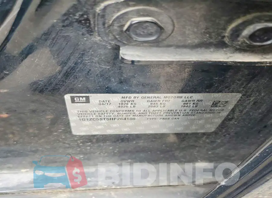1G1ZC5ST5HF264108 Photo# 12