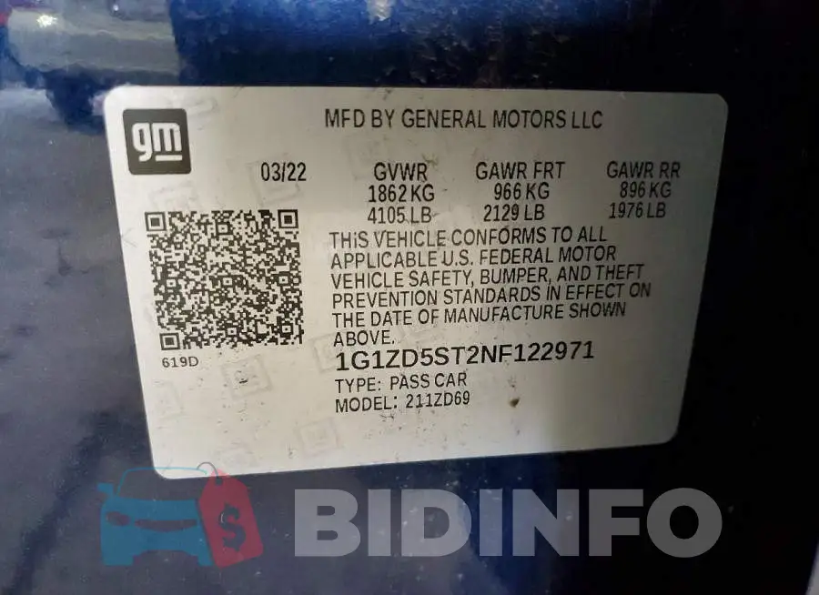 1G1ZD5ST2NF122971 Photo# 12