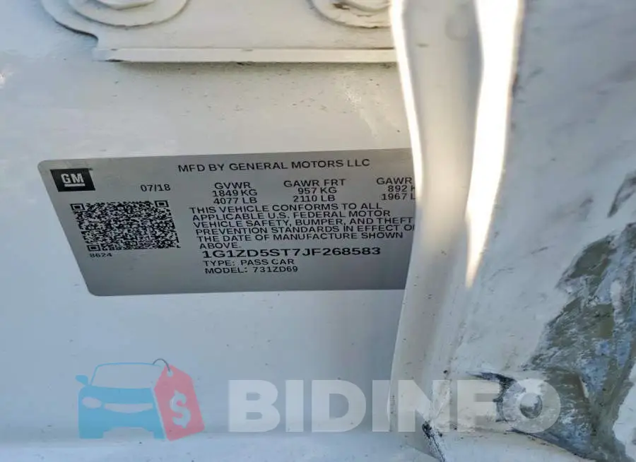 1G1ZD5ST7JF268583 Photo# 12