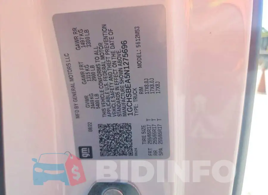 1GCHSBEA5N1275696 Photo# 12