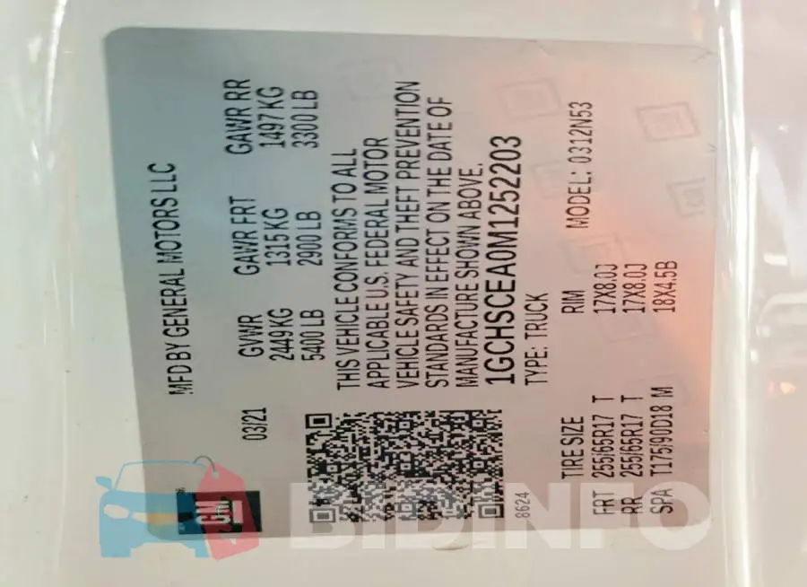 1GCHSCEA0M1252203 Photo# 14
