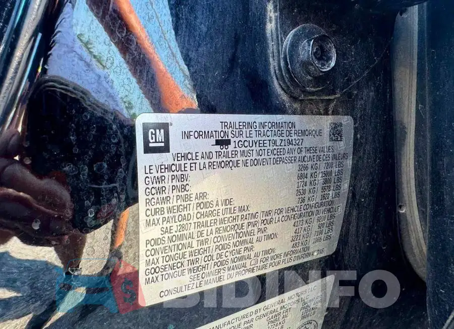 1GCUYEET9LZ194327 Photo# 10