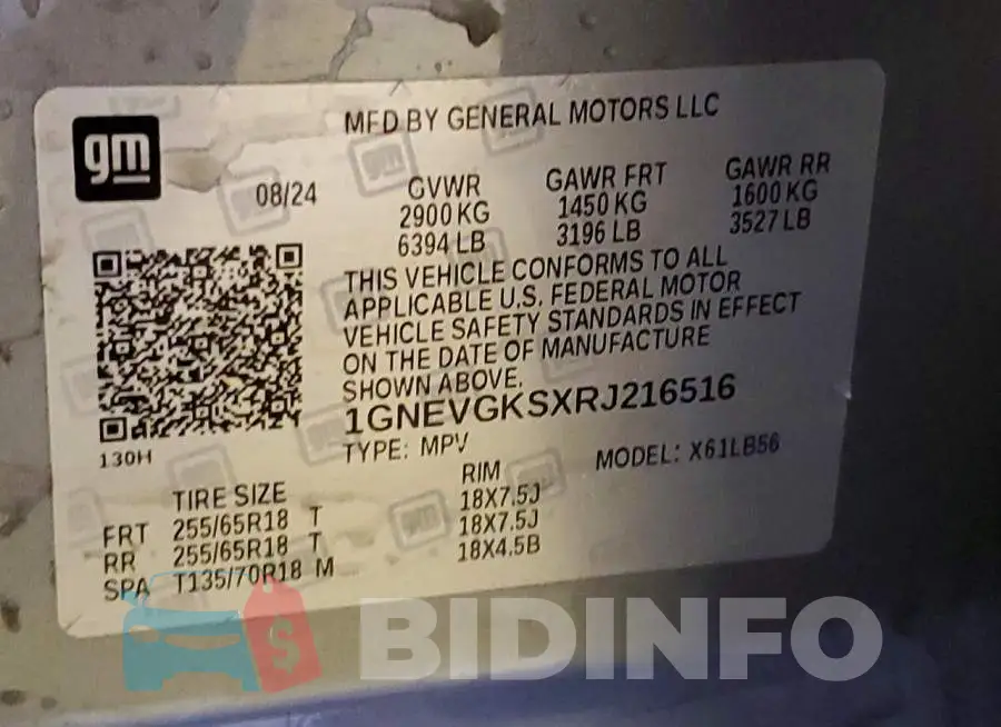 1GNEVGKSXRJ216516 Photo# 13