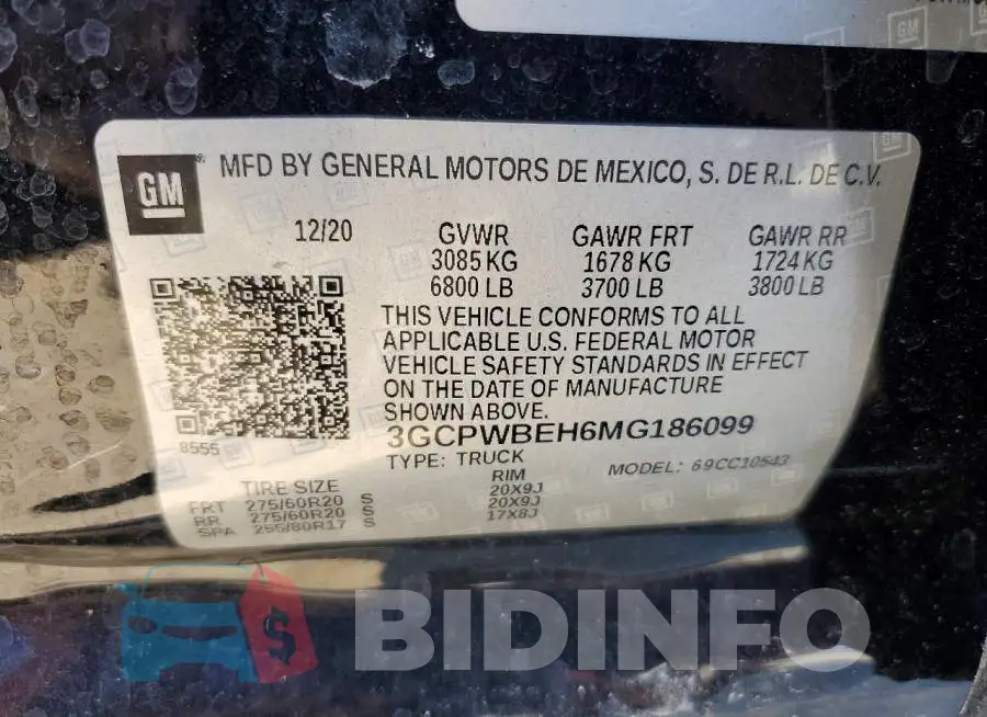 3GCPWBEH6MG186099 Photo# 12