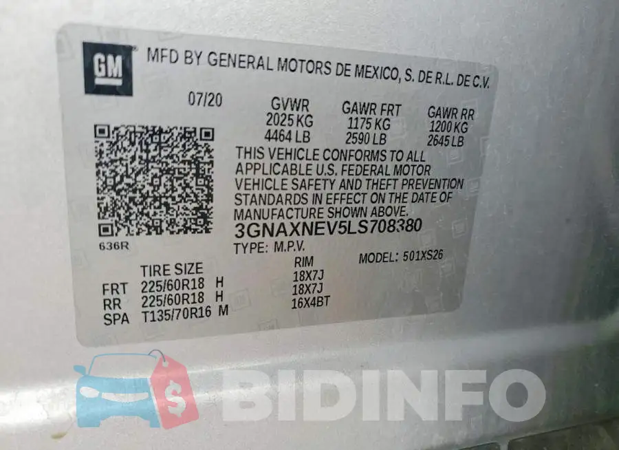 3GNAXNEV5LS708380 Photo# 13