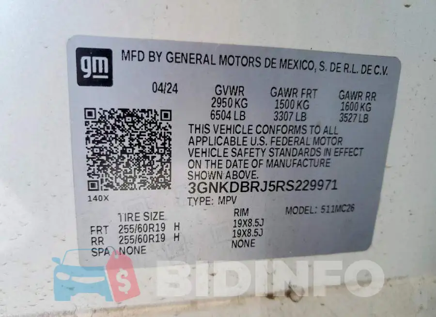 3GNKDBRJ5RS229971 Photo# 13