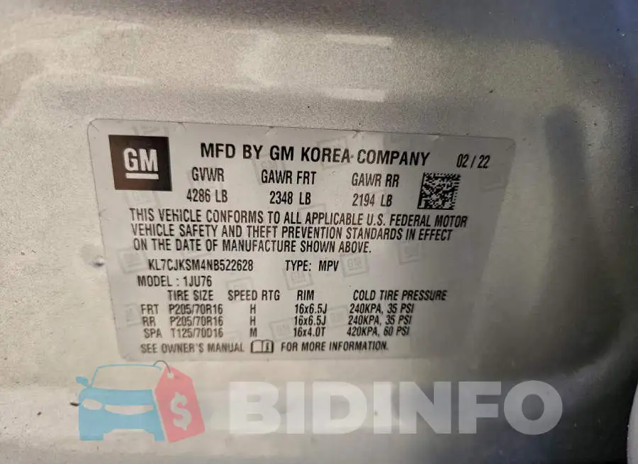 KL7CJKSM4NB522628 Photo# 14