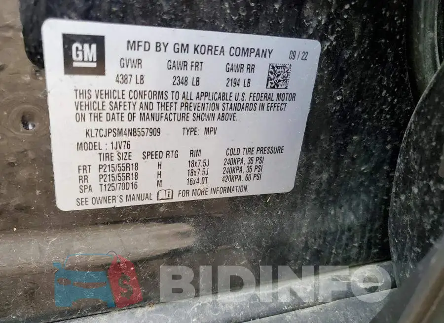 KL7CJPSM4NB557909 Photo# 13