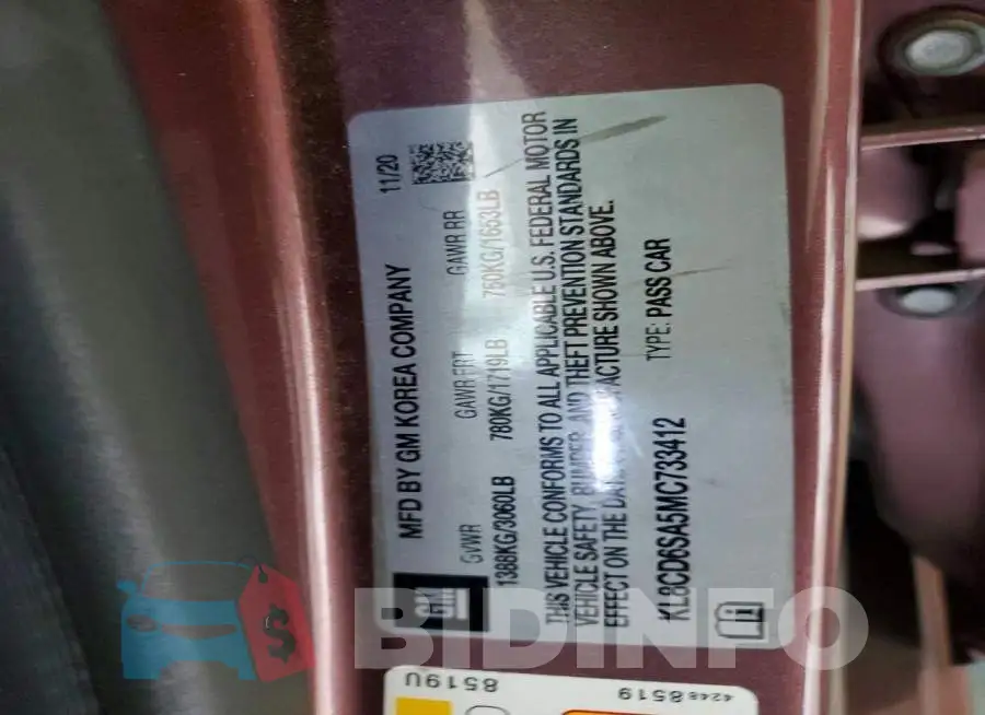 KL8CD6SA5MC733412 Photo# 12
